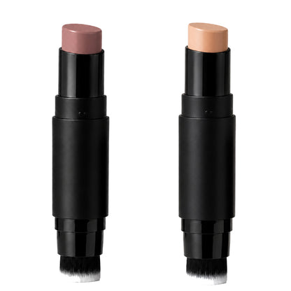 Dobshow® Flawless Cover Concealer Stick | Full Coverage Makeup Concealer with Precision Brush for Dark Circles, Acne Marks & Natural Matte Finish