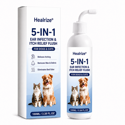 🐱🐕Healrize® 5-in-1 Ear Infection & Itch Relief Flush for Dogs & Cats