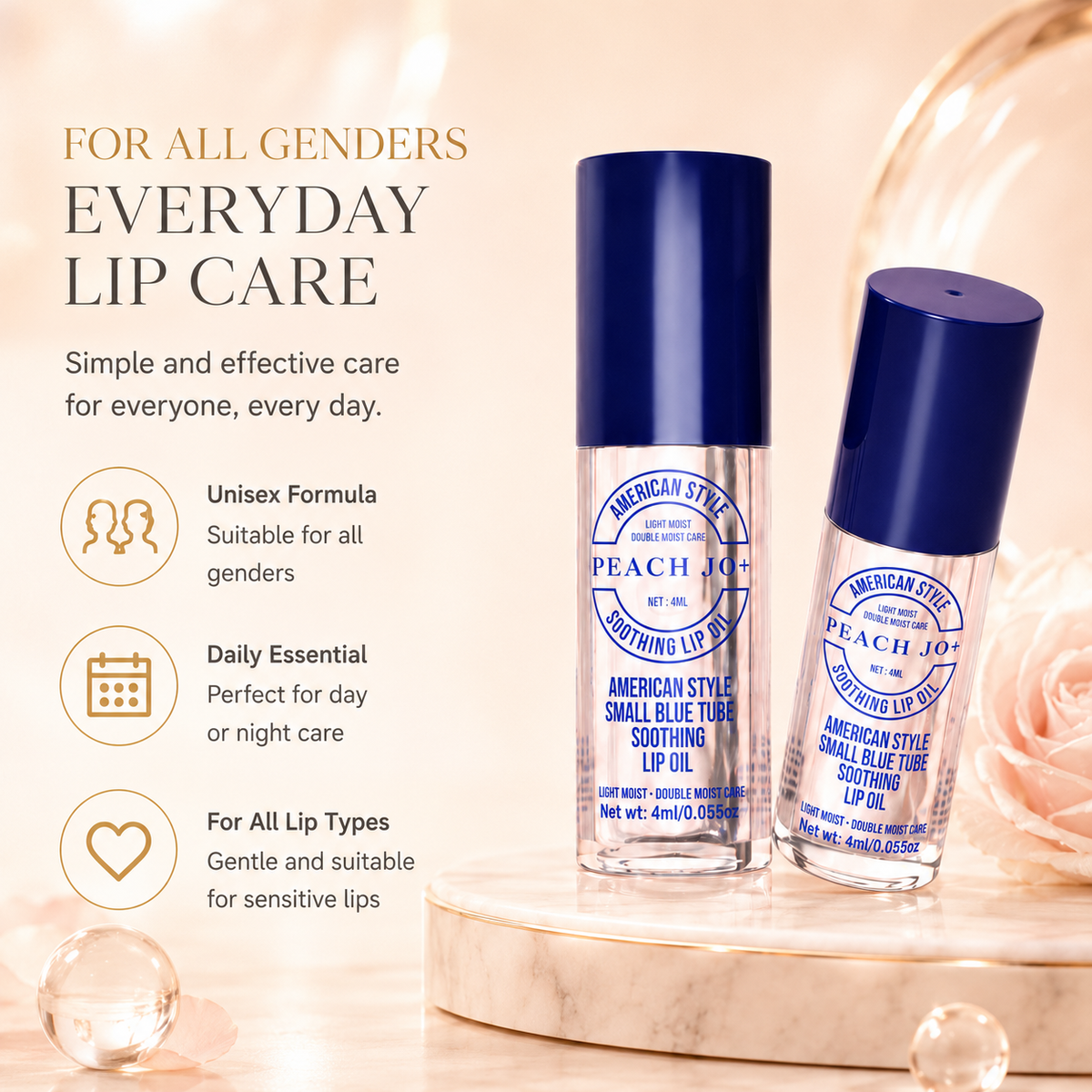 Dobshow® Small Blue Tube Soothing Lip Oil - Plumping & Hydrating Lip Serum