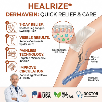🔥 𝘽𝙚𝙨𝙩 𝙎𝙚𝙡𝙡𝙚𝙧 | Healrize® DermaVein Microneedle Patch-𝘝𝘪𝘴𝘪𝘣𝘭𝘦 𝘝𝘦𝘪𝘯 𝘙𝘦𝘥𝘶𝘤𝘵𝘪𝘰𝘯 𝘚𝘺𝘴𝘵𝘦𝘮