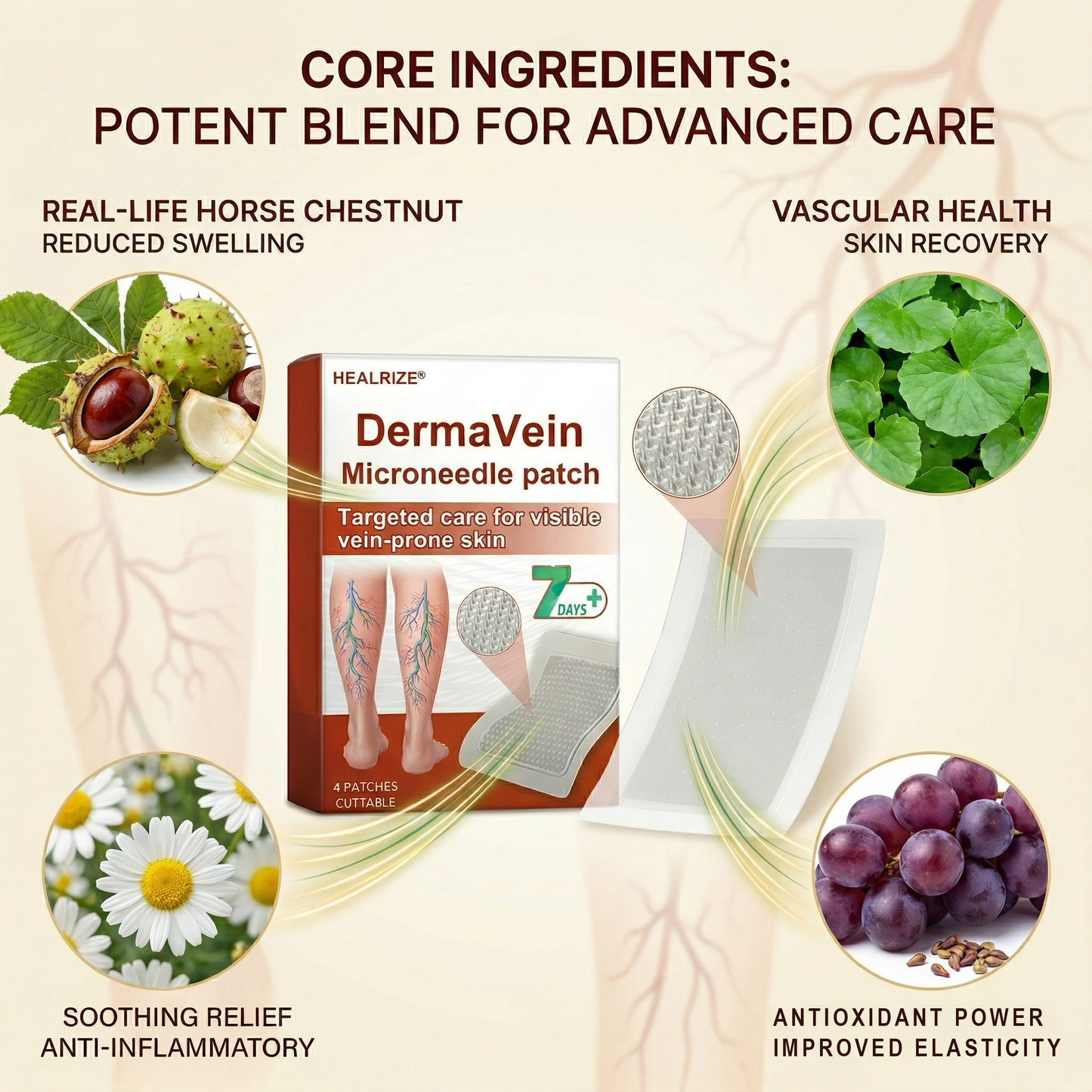 🔥 𝘽𝙚𝙨𝙩 𝙎𝙚𝙡𝙡𝙚𝙧 | Healrize® DermaVein Microneedle Patch-𝘝𝘪𝘴𝘪𝘣𝘭𝘦 𝘝𝘦𝘪𝘯 𝘙𝘦𝘥𝘶𝘤𝘵𝘪𝘰𝘯 𝘚𝘺𝘴𝘵𝘦𝘮