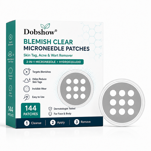 ✨Dobshow® Blemish Clear Microneedle Patches🩹 – Invisible Skin Care Solution for Targeted Spot Treatment