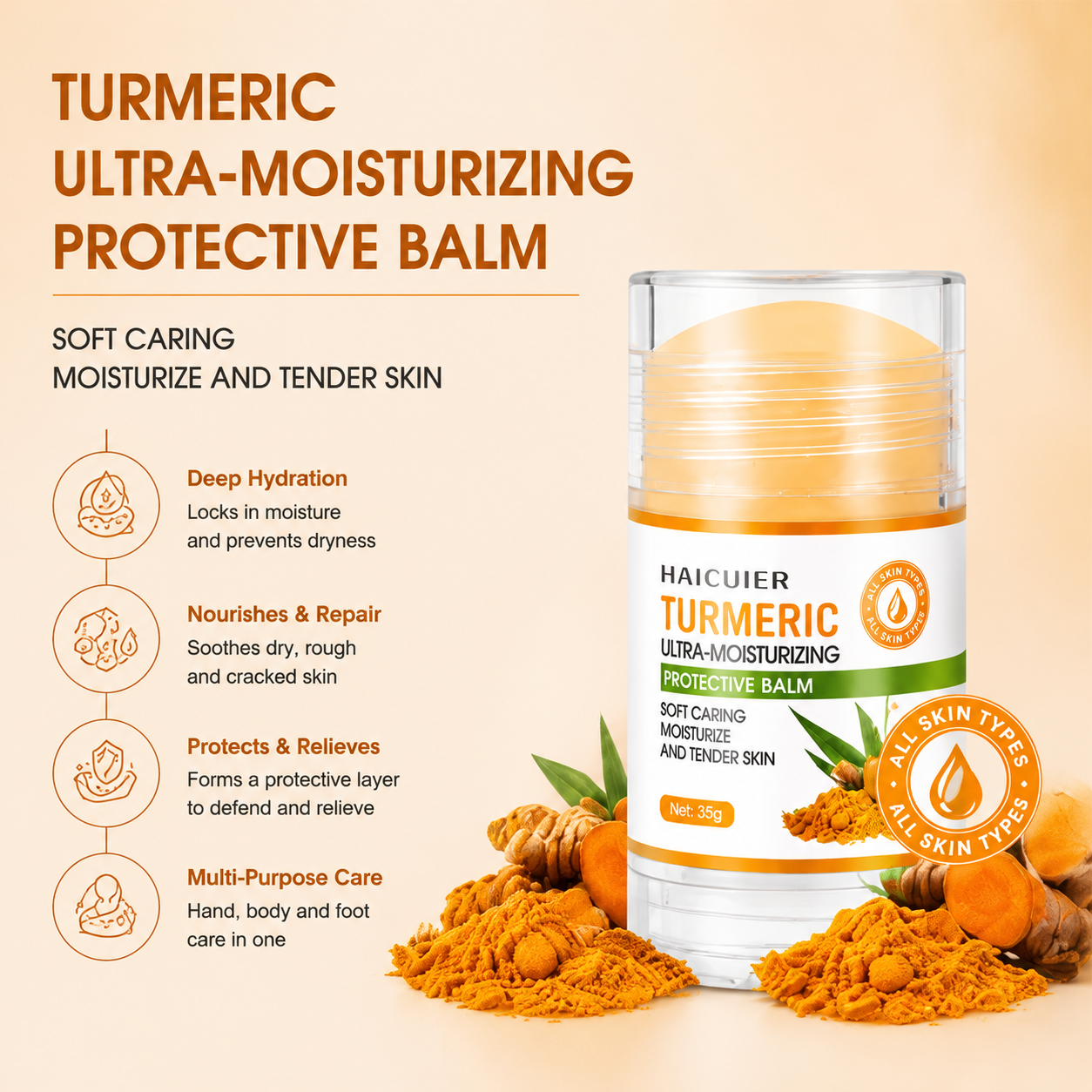 The High-Converting SEO Title (Most Recommended) Dobshow® Turmeric Ultra-Moisturizing Protective Balm - Anti-Cracking Hand & Foot Cream