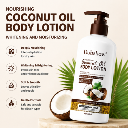 Dobshow® Coconut Oil Body Lotion - Intensive Whitening & Deep Moisturizing Cream