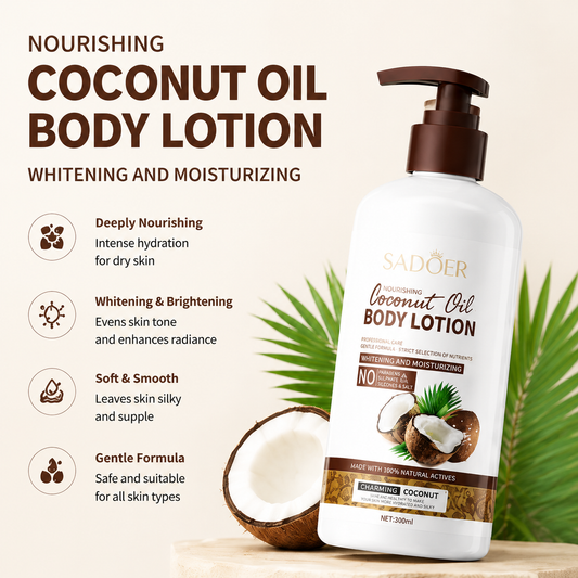 Dobshow® Coconut Oil Body Lotion - Intensive Whitening & Deep Moisturizing Cream