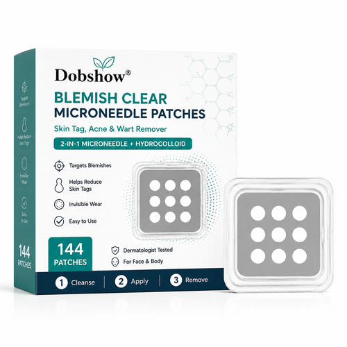 Dobshow® Blemish Clear Microneedle Patches – Invisible Skin Care Solution for Targeted Spot Treatment