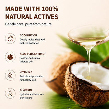 Dobshow® Coconut Oil Body Lotion - Intensive Whitening & Deep Moisturizing Cream