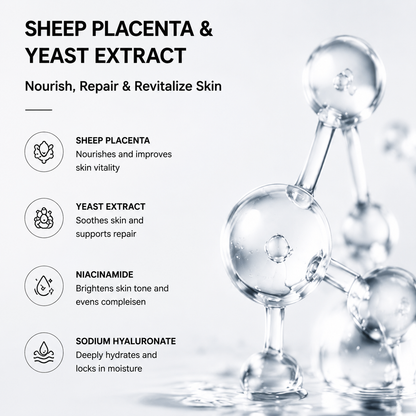 Dobshow® Sheep Placenta Yeast 2-Piece Set - Deep Moisture & Wrinkle-Smoothing Treatment