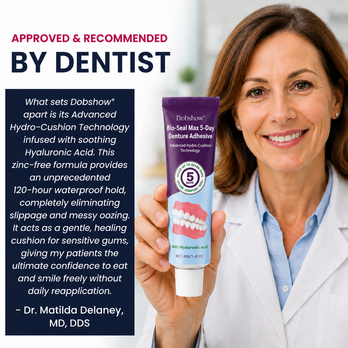 🎉LIMITED SPECIAL OFFER🎉Dobshow® Bio-Seal Max 5-Day Denture Adhesive🦷💜