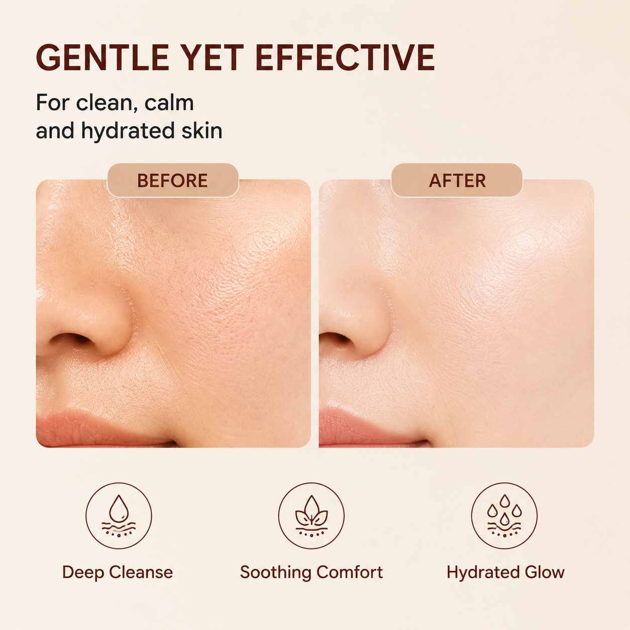The Benefit-Driven Title (Best for Ad Campaigns) Dobshow® 3-in-1 Amino Acid Cleanser - Purifying, Makeup Removing & Hydrating Face Wash
