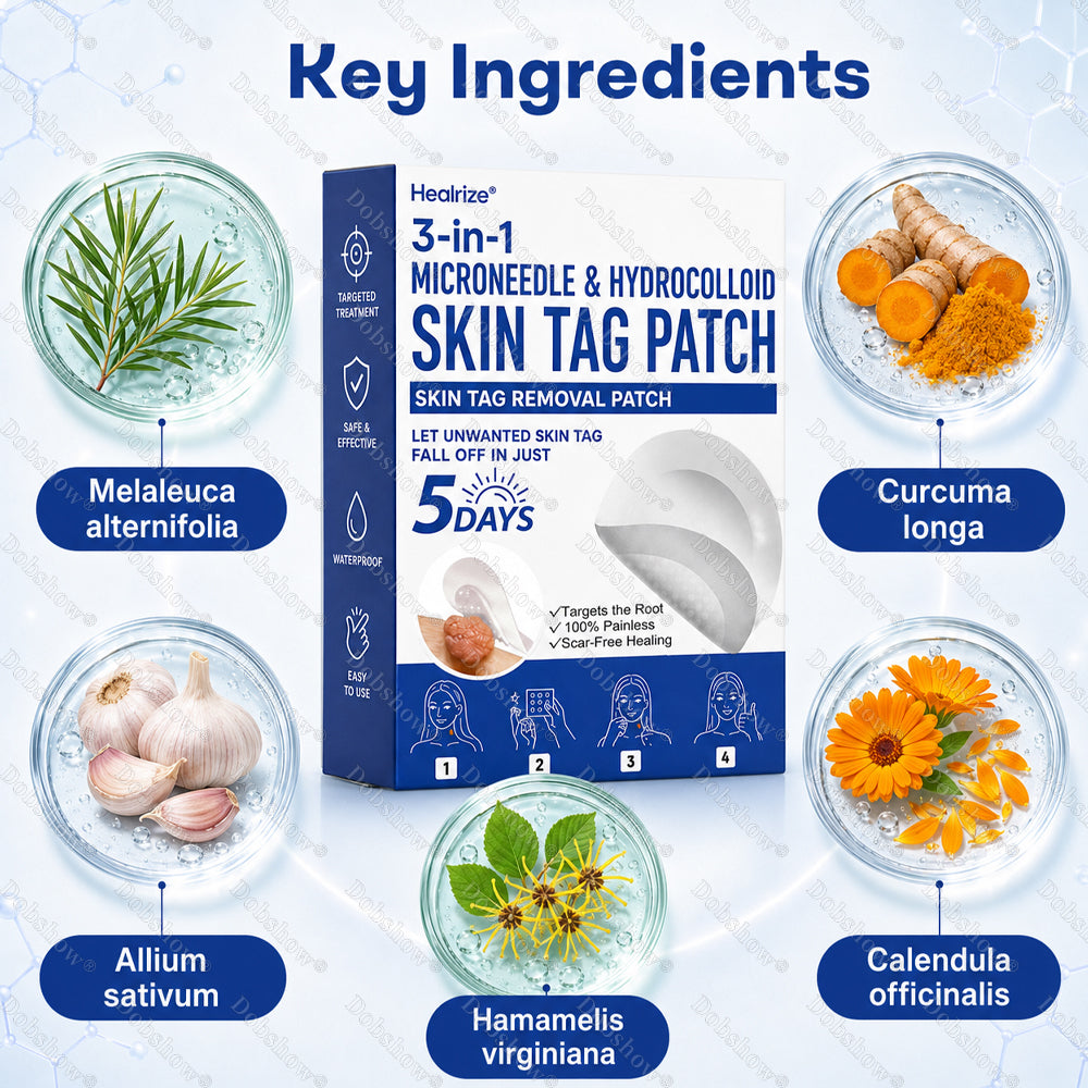 Healrize® 3-in-1 Microneedle & Hydrocolloid Skin Tag Patch