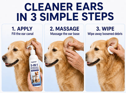 🐱🐕Healrize® 5-in-1 Ear Infection & Itch Relief Flush for Dogs & Cats