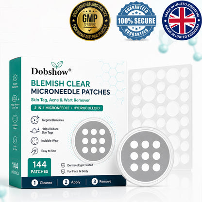 ✨Dobshow® Blemish Clear Microneedle Patches🩹 – Invisible Skin Care Solution for Targeted Spot Treatment